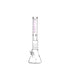 AVALANCHE® Beaker Pink Bong – Rosa Beaker-Bong mit zwei Cube Showerhead Perkolatoren, Spritzschutz und Eiskerben, 46 cm Höhe