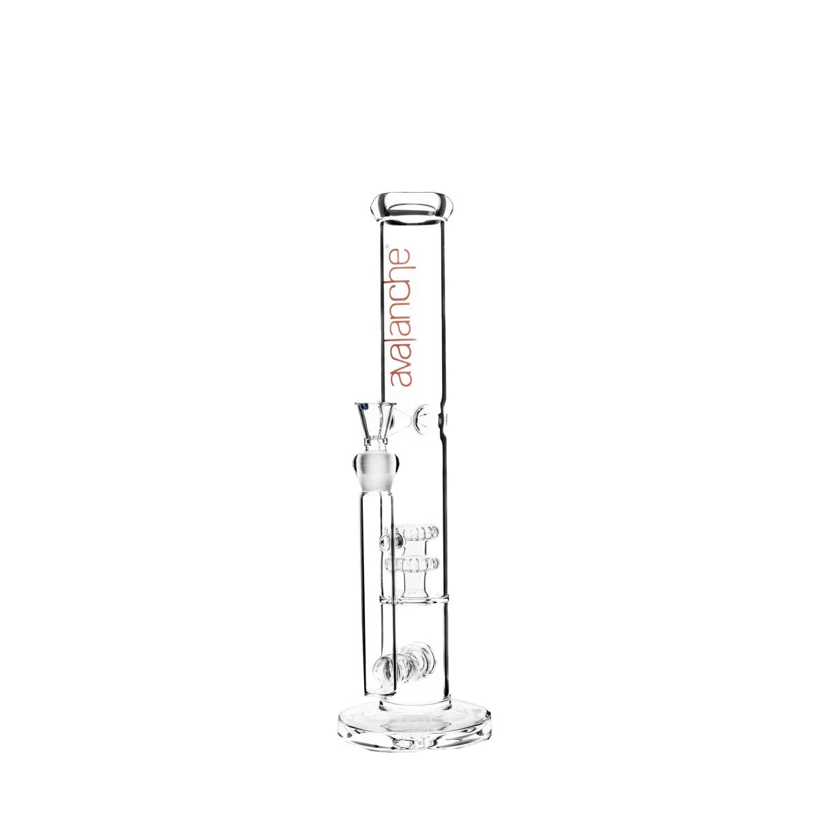 AVALANCHE® Double Circle Bong – Bong mit Double Showerhead und Double Circle Perkolatoren, Eiskerben und 37 cm Höhe