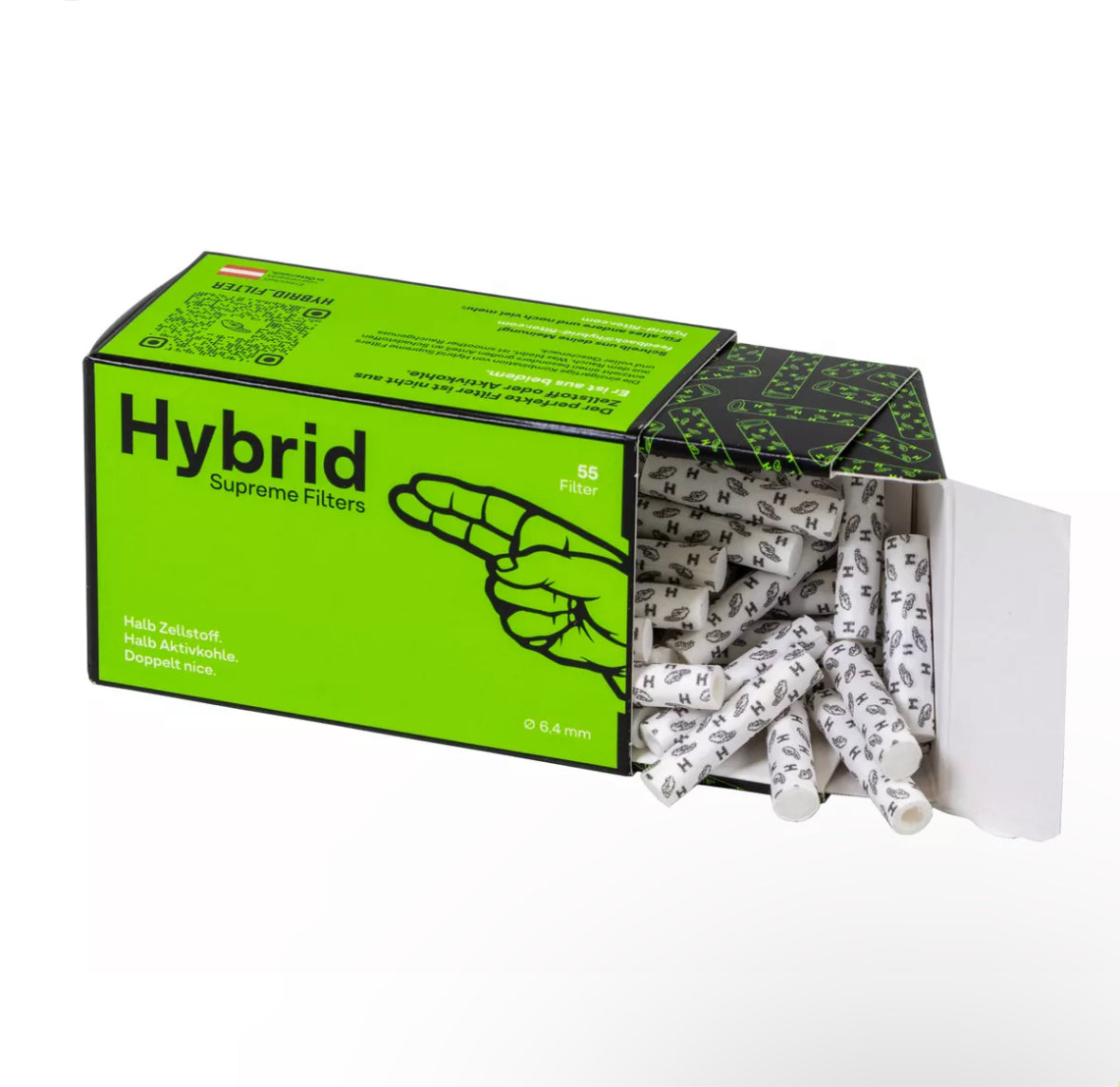 HYBRID® | Activated carbon filter - Supreme Ø6.4mm (55 pieces)