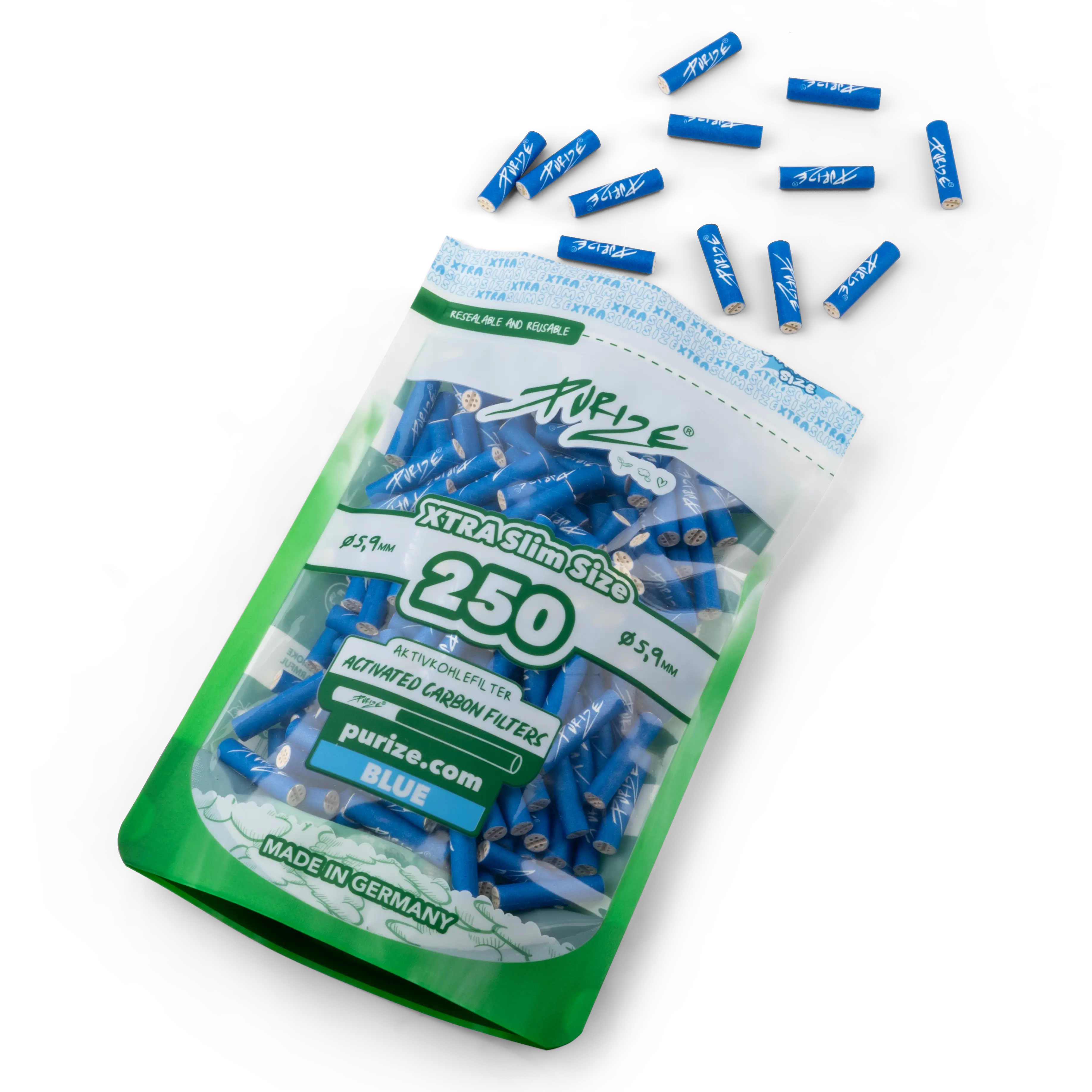 Purize Xtra Slim 250 Blau offen