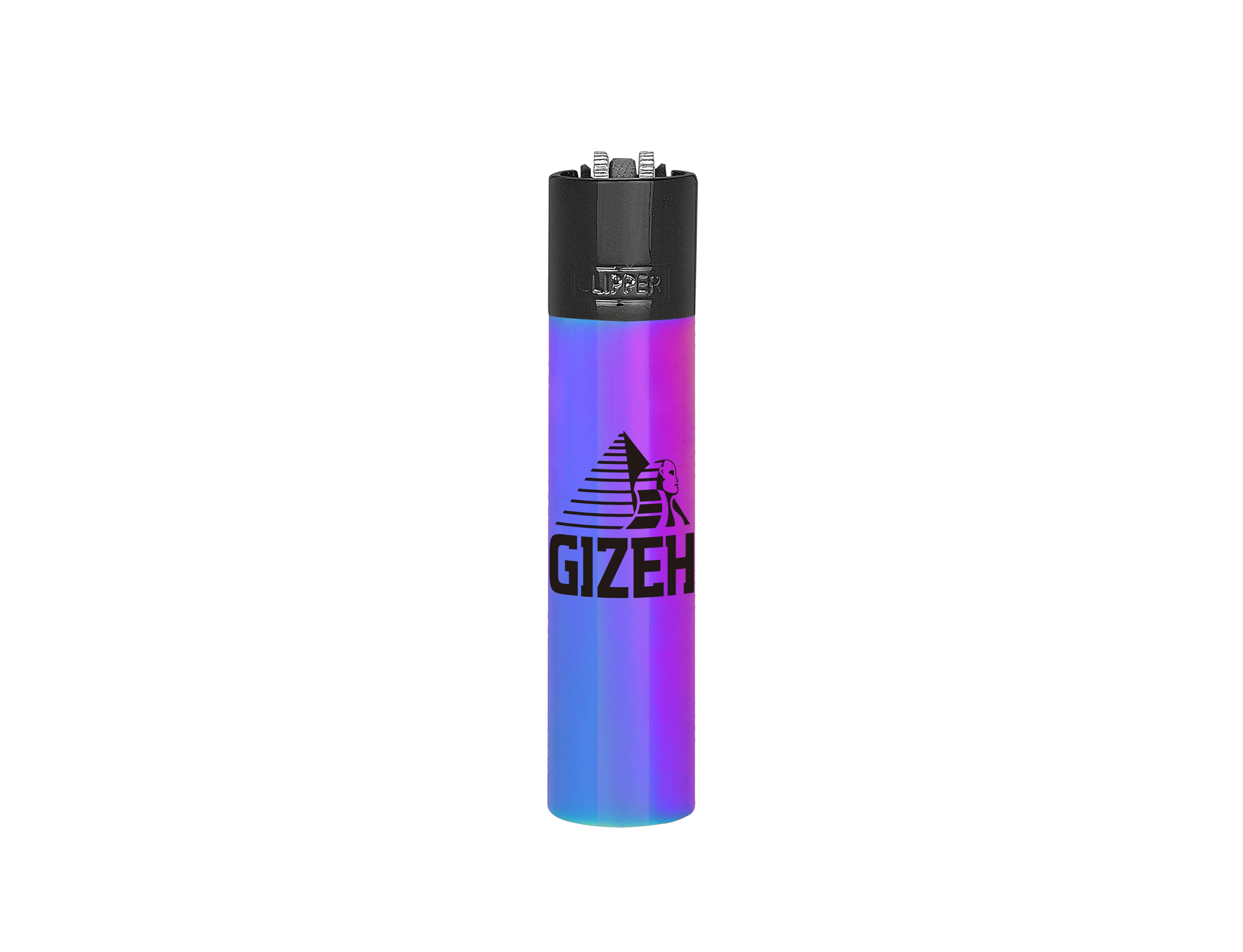 CLIPPER® 'ICY' Gizeh Edition Feuerzeug mit einzigartigem 'ICY' Finish und Gizeh-Logo.