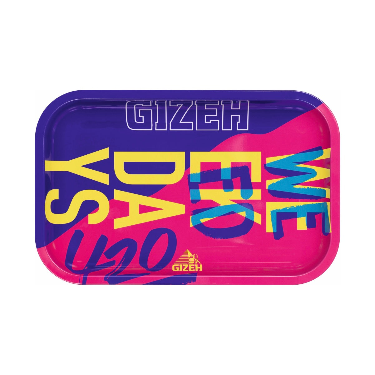 GIZEH® 420 Rolling Tray – stylisches Metall-Tray mit limitierter 420-Edition.